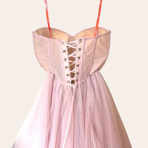 Milla Misty rose tulle midi dress with a corset bustier size XS - Picture 4 of 14